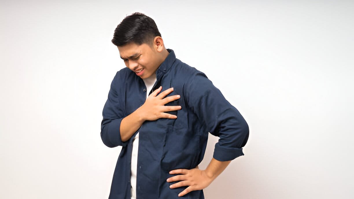 Chest discomfort in young man
